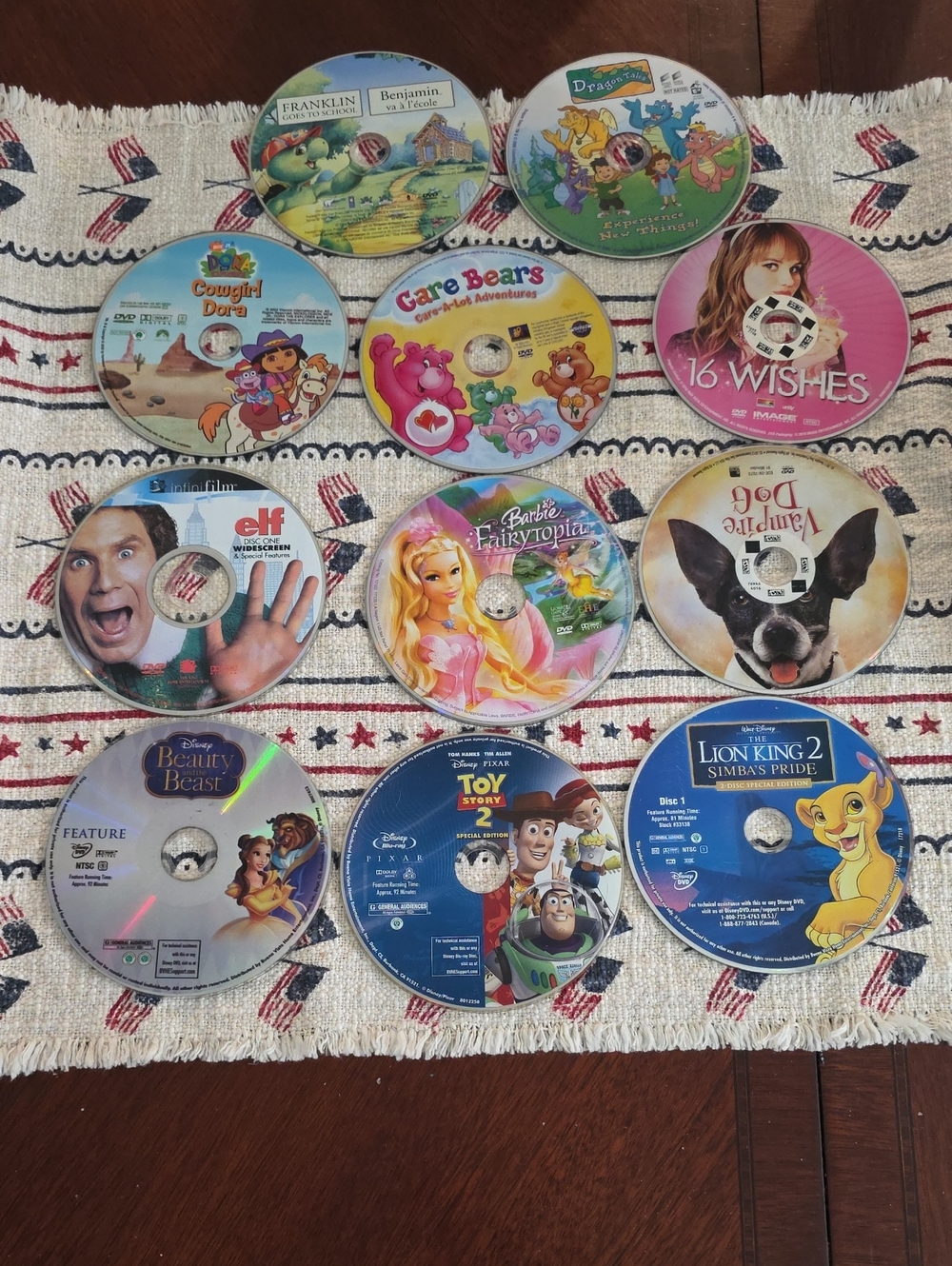 Mixed Kids & Family DVD Disc Lot - Bright Multicolor Artwork